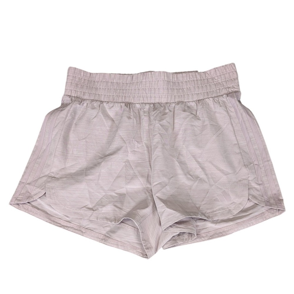 Adidas Pacer Woven High Rise Training Shorts Preloved Fig Purple IW2174 Womens M